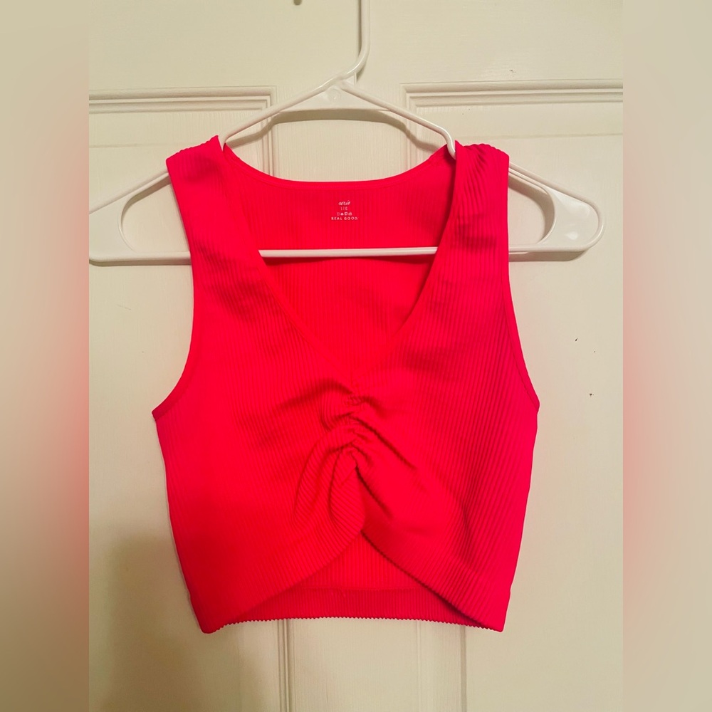 Aerie Hot Pink Crop Top